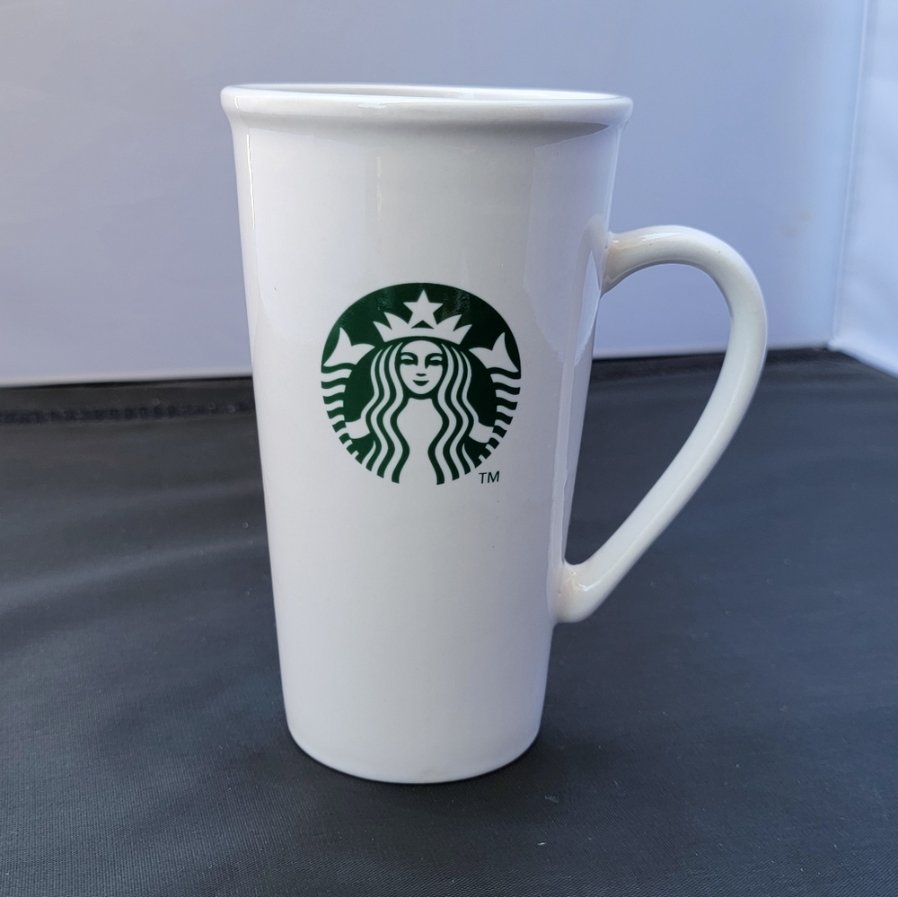 Starbucks Tall Grande 16oz White Mug With Green Logo 2013